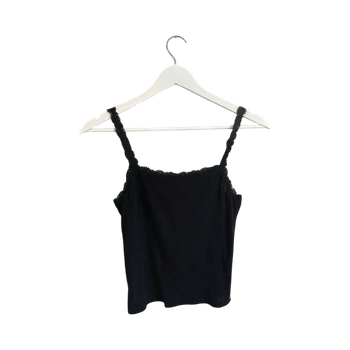 Black lace trim cami
