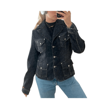 Black denim jacket