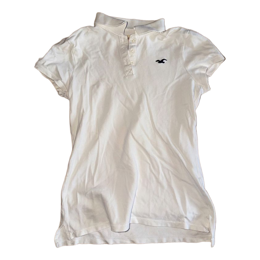 Hvid Hollister polo t-shirt