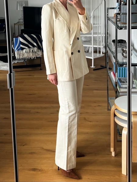 Zara linen mix suit
