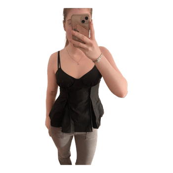 Black peplum top
