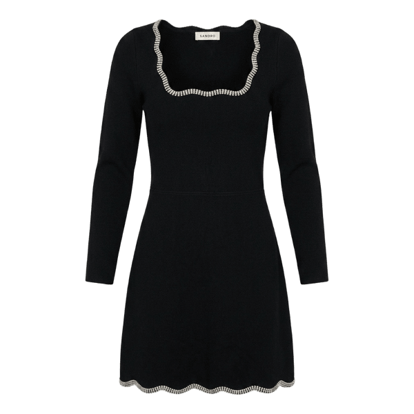 Sandro black rhinestone dress