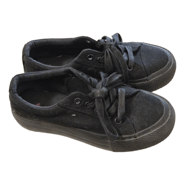 Black canvas sneakers