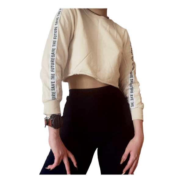 Beige crop sweatshirt