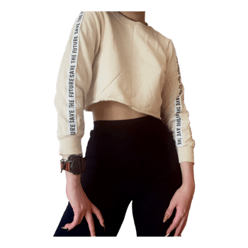 Beige crop sweatshirt