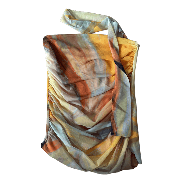 Mønstret mesh top