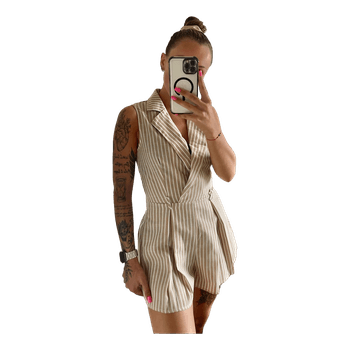 Striped jumpsuit