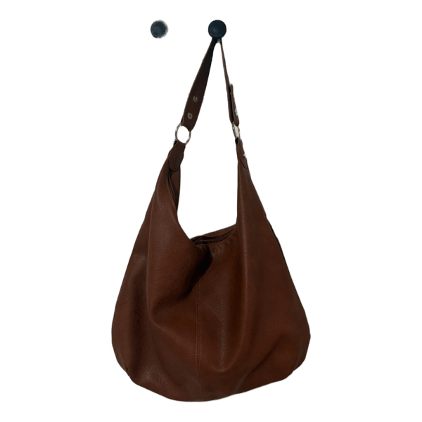 Brun hobo skuldertaske