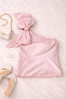 Pink bow top