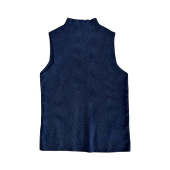 Black sleeveless cashmere top