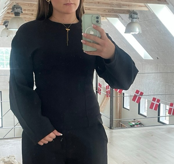 Sort Zara langærmet top
