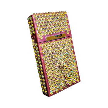 Rhinestone decorated cigarette box