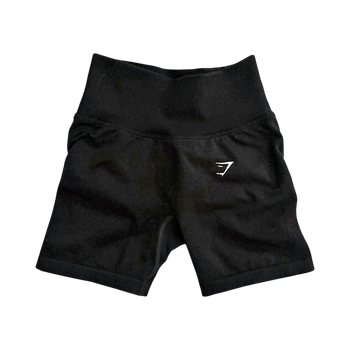 Gymshark mustat urheilushortsit