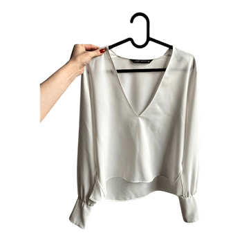 White Zara Woman blouse