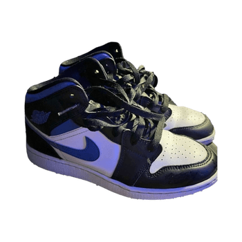 Jordan black white blue sneakers