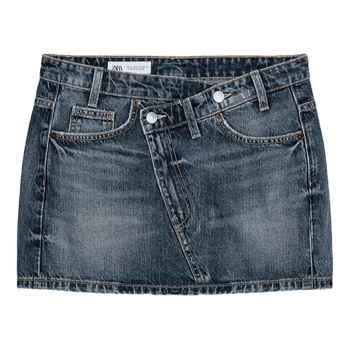 Blå denimnederdel