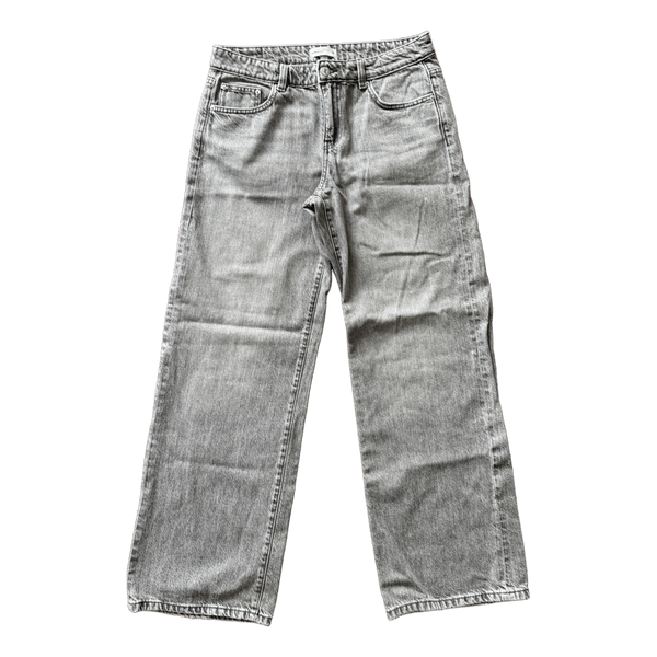 Grey wide leg jeans