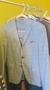 Grey check blazer