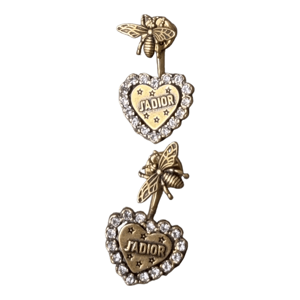 Dior J’Adior crystal heart earrings