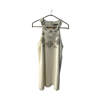 Forever 21 white beaded halter dress
