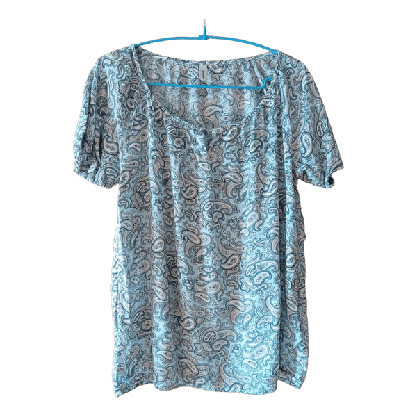 Light blue paisley blouse