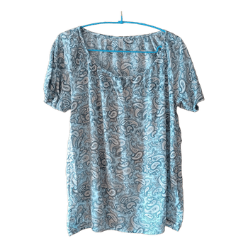 Light blue paisley blouse