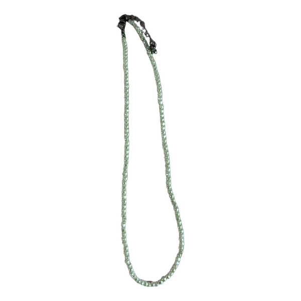 White bead necklace