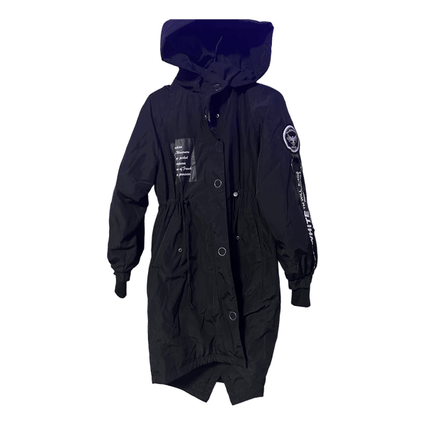 Black hooded jacket