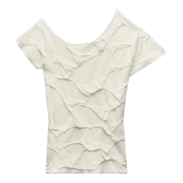 Hvid t-shirt med tekstur
