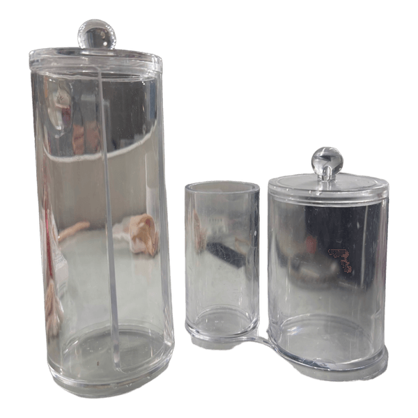 Sminkförvaring i transparent plast