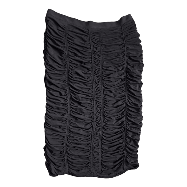 Burberry black ruched skirt
