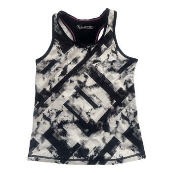 Black white sports tank