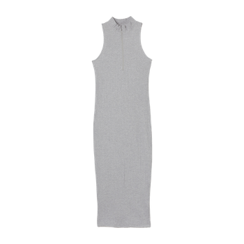 Collared ribbed dress