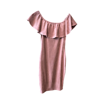Pink off-shoulder dress
