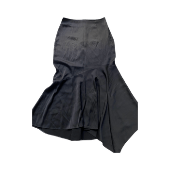 Satin midi skirt