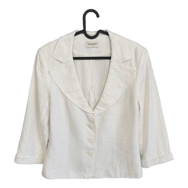 White linen blazer