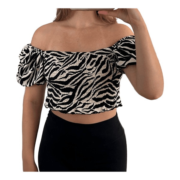 Seeprakuvioinen crop top