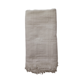 Valkoinen päiväpeitto 220 cm x 222 cm