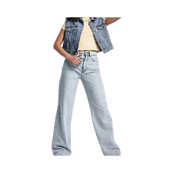 Light blue wide leg jeans