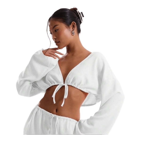 White crop top