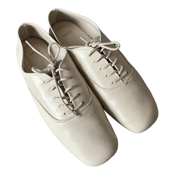 Beige MNG lace-up shoes