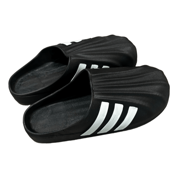 Black Adidas slides