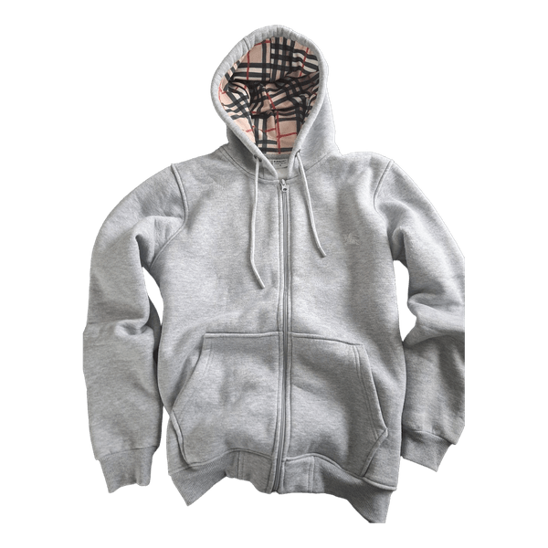 Grey Burberry zip hoodie