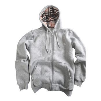 Grey Burberry zip hoodie