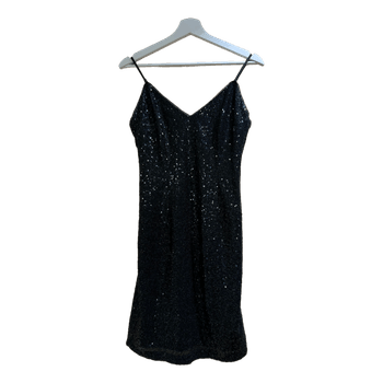 Black sequin mini dress