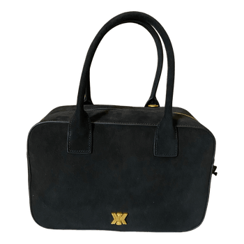 Black suede handbag Kassandre, new