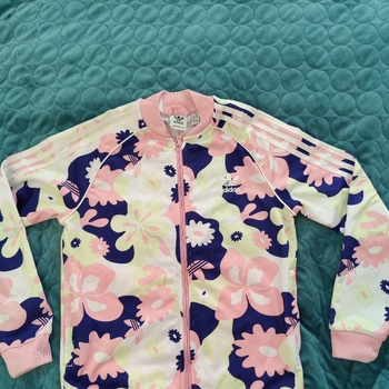 Pink floral zip jacket
