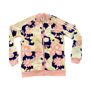 Pink floral zip jacket