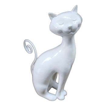 Balta katės figūrėlė