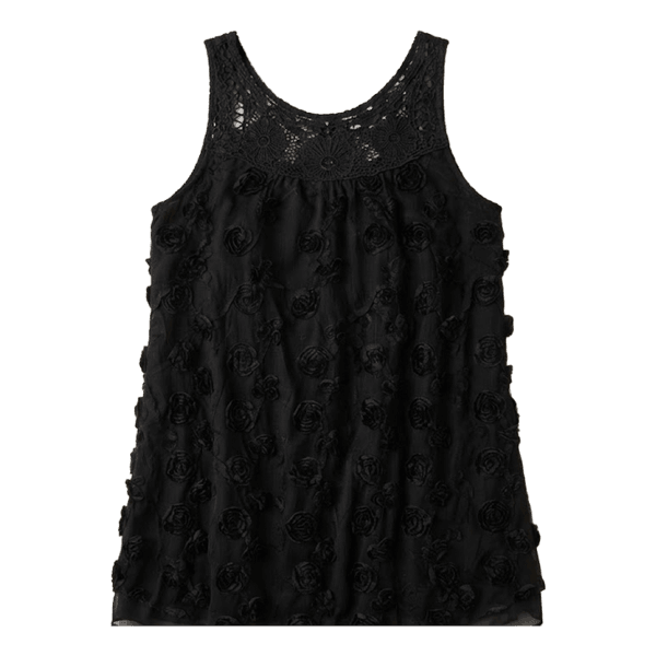 Black rosette tunic